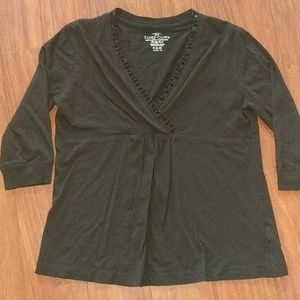 Organic Cotton 3/4 Sleeve Top NWOT